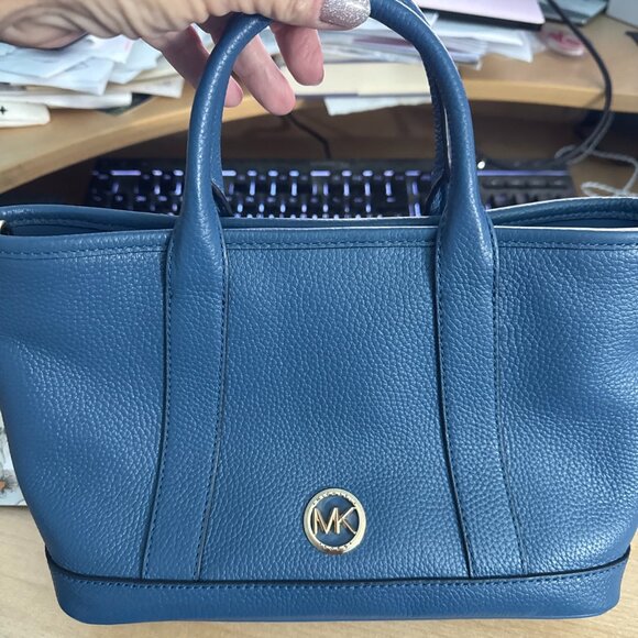 NWT Michael Kors Luisa SM Satchel Bag DK Chambray - Picture 1 of 7
